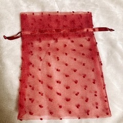 lattice ラティス 赤 レッド 透明 巾着 ポーチ