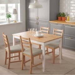 ダイニングテーブル(IKDA LERHAMN）& 椅子(IKEA...