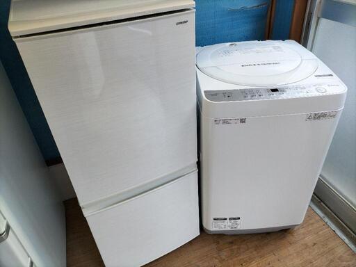 新生活家電お買い得セットNo24シャープ ES-GE6B-W  全自動洗濯機  6.0Kg 2018年製 2点セット!!