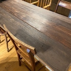 ダイニングテーブル　古材　アイアン　ビンテージ