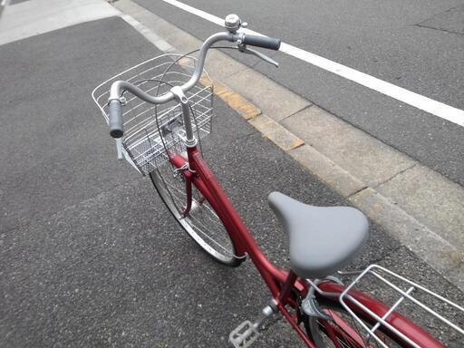 中古自転車2319 前後タイヤ新品！ 26インチ ギヤなし オートライト