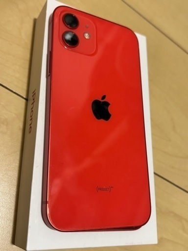 iPhone12 64GB レッド・SIMフリー ガラスに小さな傷 Apple iPhone 12