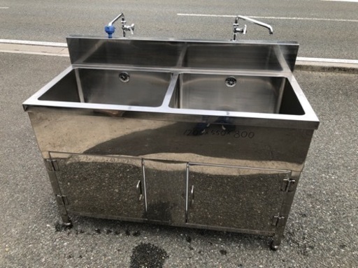 ⭐︎中古品　2槽シンク　1200×550×800mm  厨房用品⭐︎