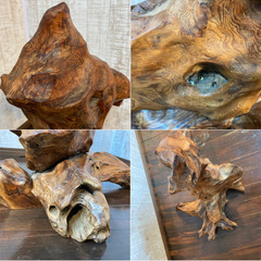 木彫り　オブジェ　アンティーク　レトロ　和　古民家　221126-3