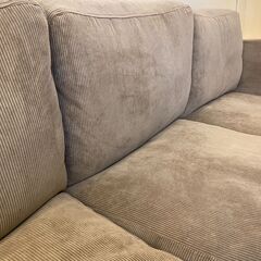 宇都宮でオシャレな家具を探すなら『オトワリバース！』ソファ MOMONATURAL モモナチュラル 3人掛け グレー オットマン付き 中古品