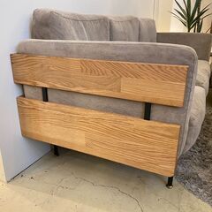 宇都宮でオシャレな家具を探すなら『オトワリバース！』ソファ MOMONATURAL モモナチュラル 3人掛け グレー オットマン付き 中古品