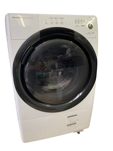 美品■シャープ■2021年製 動作保証付 ES-S7F-WL ドラム式洗濯機