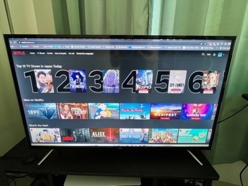 TCL 43型 テレビ 本体とリモコンのセット 2018年モデル