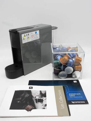 ss4336　ネスプレッソ　コーヒーメーカー　エッセンサ ミニ　C30　Nespresso　ESSENZA MINI　インテンスグレー　コーヒーマシン　取扱説明書付き　カプセル付き　家庭用　コンパクト　カフェ　珈琲