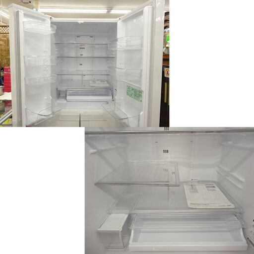 西岡店 大型冷蔵庫 505L フレンチドア 2018年製 日立 R-F51M2 ホワイト