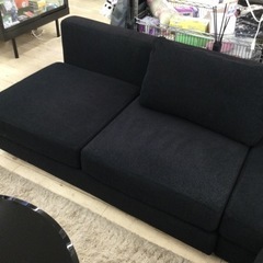 【✨人気ブランド❗️ゆったり座れますっ❗️コーナー❗️ブラック❗️カバー取り外しOK❗️✨】定価¥600,000 HUKLA/フクラ L字型ソファ 