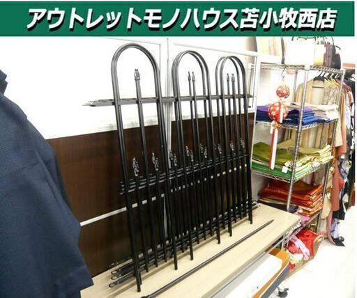 アイアンフェンス 柵 ガーデンフェンス 横幅 約122cm 4枚セット ポスト（棒）1本付き 中古  苫小牧西店