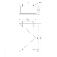 Janis 壁掛収納棚 色：ホワイト 品番：LTC3301T-A ⑫