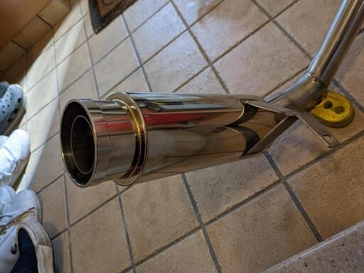 パジェロミニ H53A/H58A 砲弾マフラー 消音用バッフル付き 美品中古