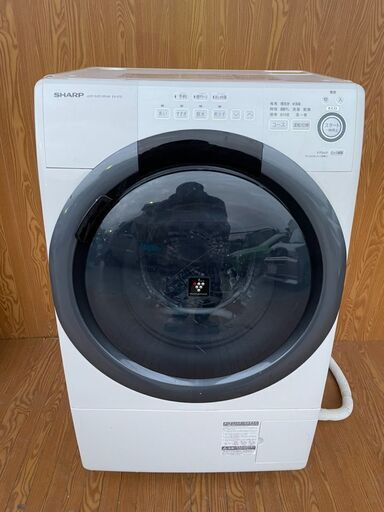 2474M★SHARP/シャープ ドラム式洗濯乾燥機 ES-S70-WR 2019年製 7kg★