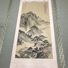 山水画　掛け軸　作者不明