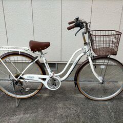 自転車　ママチャリ　26インチ　シマノ外装６段変速　サビあ…