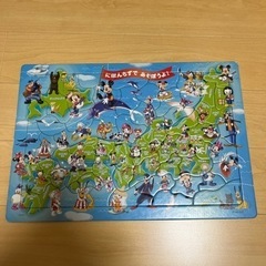 ミッキーマウス　日本地図　パズル　であそぼう。