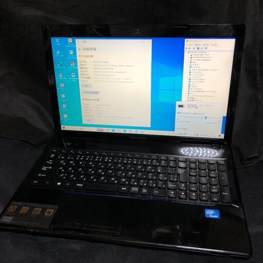 Lenovo G580 Model2689(2012年秋冬モデル) /デュアル（2コア・2スレッド）Cel-B830搭載 / メモリー８GB(増設済) / HDD-320GB /大画面15.6インチ液晶 /DVDスーパーマルチドライブ搭載 /  Webカメラ / 無線LAN / Office2010インストール済 / バッテリー使用可 / 中古品