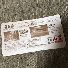 【ネット決済・配送可】愛真館　ご入浴券12枚　期限12/24
