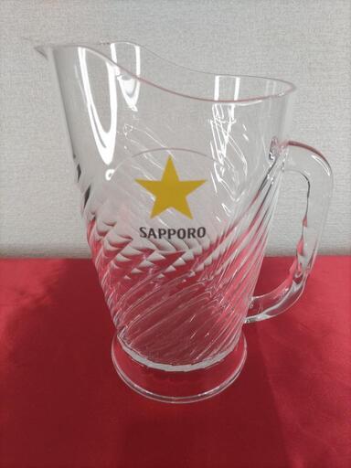 【新品未使用】サッポロビール　ピッチャー　泡止めプレート付き　1.8㍑　6個セット