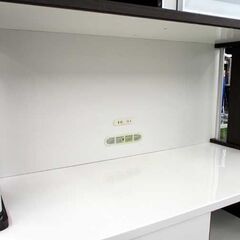 レンジボード 幅120.5cm キッチン収納 ホワイト/ブラウン セパレートタイプ ソフトクローズ ☆ 札幌市 北区 屯田