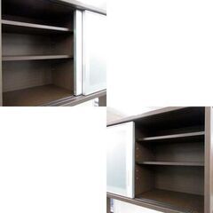 レンジボード 幅120.5cm キッチン収納 ホワイト/ブラウン セパレートタイプ ソフトクローズ ☆ 札幌市 北区 屯田