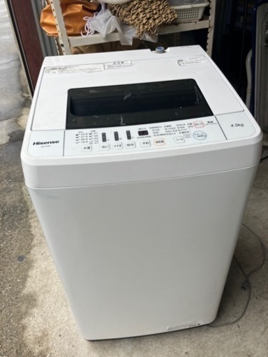 Hisense 4.5 kg 洗濯機　2019年製