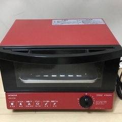 ＜美品＞日立・オーブントースター HTO-CT30 ・おしゃれな赤♪