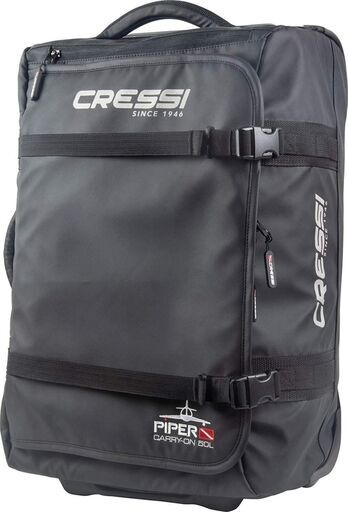 Cressi ダイビングギア キャリーバッグ  容量 50L 撥水加工ブラック 未使用品