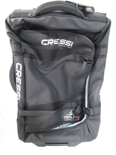 Cressi ダイビングギア キャリーバッグ  容量 50L 撥水加工ブラック 未使用品