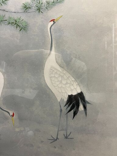 上村松篁 扇版画 送り込ん