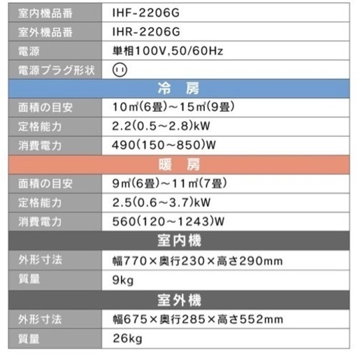 新品6畳用エアコン（取付工事費込み） 【公式通販】