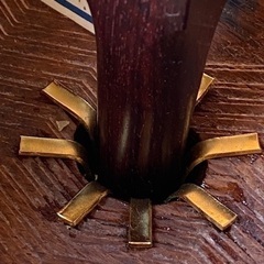 最高級 K18 金細 津軽三味線 トチ紅木 子持ち綾杉胴 極太糸巻 太棹 ハードケース付 検 義太夫コレクター所蔵品 