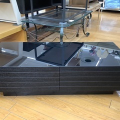 ニトリNITORI ローテーブル ロードシリーズ ブラックガラス天板