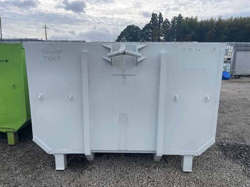 【美品】瑞穂(ミズホ/MIZUHO)製 4t8㎥アームロールコンテナ2枚扉(使用頻度少ない)★千葉市内直接引き取り