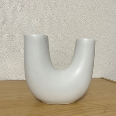 【ネット決済・配送可】花瓶　韓国インテリア　ホワイト　白色