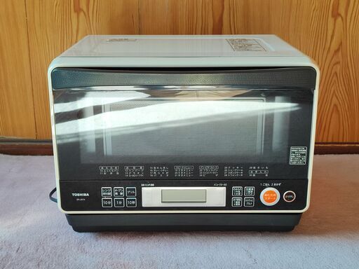 146)【美品/2022年製】東芝 オーブンレンジ ホワイト ER-V18 フラット