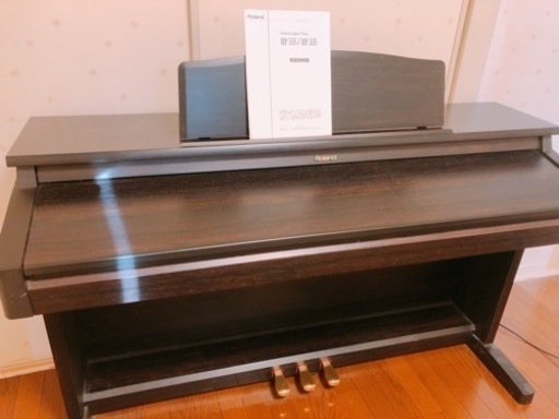 【募集終了】木製Roland電子ピアノ　椅子と説明書付き
