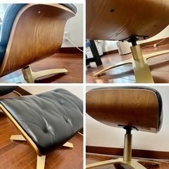 ■美品ニトリ　パーソナルチェア　NマーシャルBK オットマン付