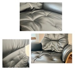 ■美品ニトリ　パーソナルチェア　NマーシャルBK オットマン付