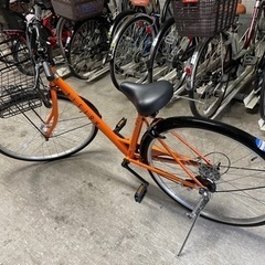 自転車（オレンジ色、中古）3000円