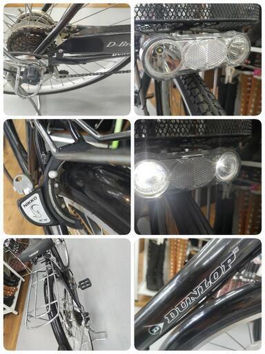 J091★使用感有り★普通自転車★DUNLOP★6段変速★LEDオート★26インチ J091☆使用感有り☆普通自転車☆DUNLOP☆6段変速☆LED