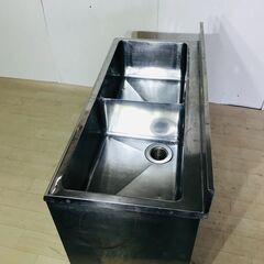 山口)下松市より　２槽式シンク　幅100㎝×奥46㎝×高さ75㎝　BIZJM29H 山口)下松市より 2槽式シンク 幅100㎝×奥46㎝×