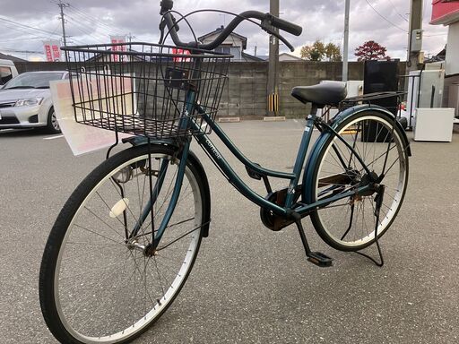 26インチ 自転車 ママチャリ シティサイクル ブルー 青系 No.325 ※現金、クレジット、スマホ決済対応※