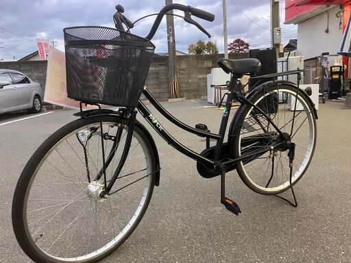 26インチ 自転車 ママチャリ シティサイクル ブラック 黒 No.324 ※現金、クレジット、スマホ決済対応※