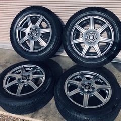 冬タイヤ 175/65R15 PCD100プリウス等用アルミ付き...