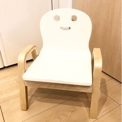 【お取引予定者様決定】子供用椅子　キコリの小イス　ホワイト　中古品