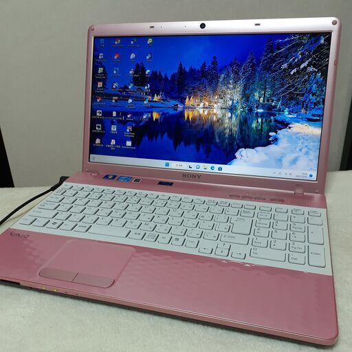 【取引中です】SONY　VAIO　かわいいピンク　高速SSD　i5　Wi-Fi　カメラ　ブルーレイ　テンキー付き　Windows11