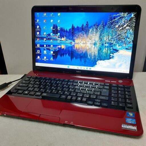 【取引中です】NEC　LaVie　SSD　i5　15インチ　レッド　Wi-Fi　マルチ　テンキー付き　Windows11　④